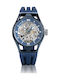 Locman Herrenuhr 42mm Automatisch mit Blau Kautschukarmband