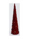 Red Polyresin Fuzzy Tree Alexandria 10x10x35.5cm