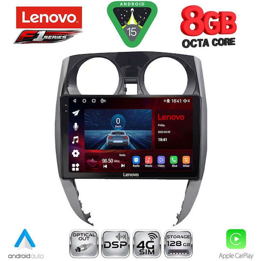 Lenovo Car Audio System for Nissan Note 2012-2020 (Bluetooth/USB/WiFi/GPS/Apple-Carplay/Android-Auto) with Touch Screen 10"