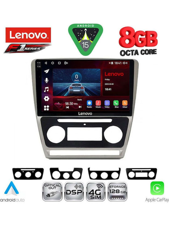Lenovo Car Audio System for Skoda Octavia 2005-2012 (Bluetooth/USB/WiFi/GPS/Apple-Carplay/Android-Auto) with Touch Screen 10"