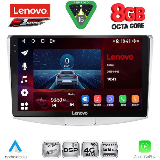 Lenovo Ηχοσύστημα Αυτοκινήτου για Volkswagen Passat 2010-2015 (Bluetooth/USB/WiFi/GPS/Apple-Carplay/Android-Auto) με Οθόνη Αφής 10"