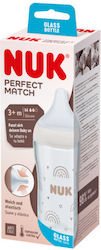 Nuk Perfect Match Glas Babyflasche mit Silikon Sauger für 3+ Monate 230ml
