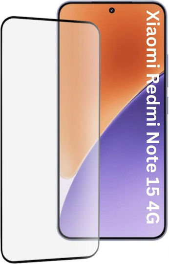 3D 0.33мм Пълно лепило Защитен екран Черен (Redmi Note 15 / Poco M8)