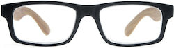 Frog Optical Lesebrille +3.00 in Schwarz Farbe