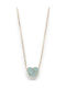 Charmy Necklace with design Heart from Gold Plated Steel with Zircon