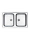 Alveus Drop-In Sink Inox with Faucet W79xD50cm Gray