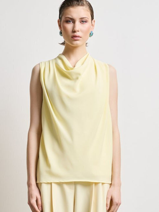 Desiree Damen Bluse Ärmellos Yellow