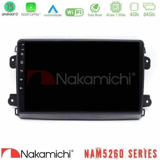Nakamichi Ηχοσύστημα Αυτοκινήτου για Opel Movano Fiat Ducato Citroen Jumper 2022-2023 (Bluetooth/USB/AUX/WiFi/GPS/Apple-Carplay/Android-Auto) με Οθόνη Αφής 9"