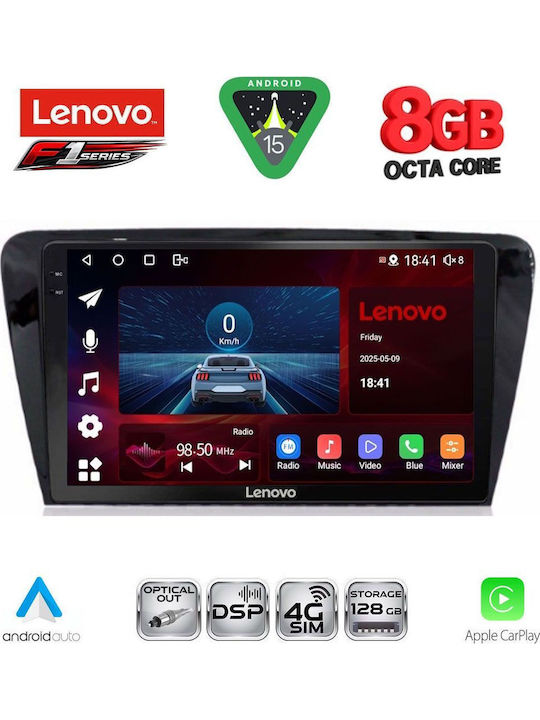 Lenovo Car Audio System for Skoda Octavia 2013-2021 (Bluetooth/USB/WiFi/GPS/Apple-Carplay/Android-Auto) with Touch Screen 10"