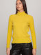 Women's Blouse Turtleneck Yellow