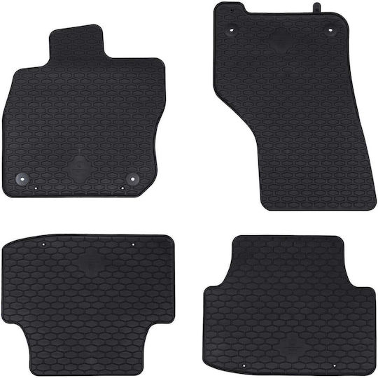 vidaXL Set of Front and Rear Mats 4pcs for Volkswagen Golf 2020 Black