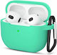 Soft Калъф с кука в Тюркоазен цвят за Apple AirPods 3