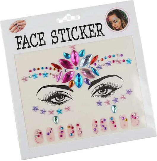 Παιδικά Αυτοκόλλητα Προσώπου & Νυχιών Face Gems 2 Σχέδια