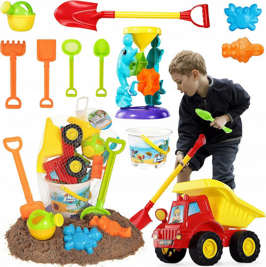 Set De Joacă Cu Nisip Pentru Copii Matadi Camion Basculant Cu Dispozitiv De Asigurare Moară De Nisip Inclus Accesorii Specifice