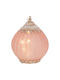 Iliadis Glass Tabletop Pink Lantern 15x15x19cm