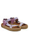Flache Sandalen für Damen in Lila Farbe