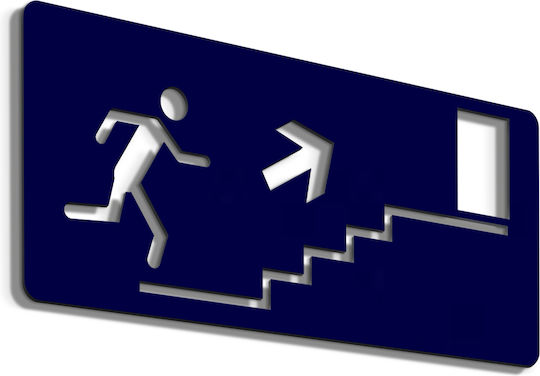 Σήμανση ''staire Up'' 10x24 Εκ Μπλέ Ακρυλικό Πλαστικό Πάχους 3mm Νο5881330