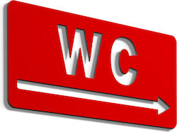 Σήμανση ''wc Right'' 15x7 Εκ Κόκκινο Ακρυλικό Πλαστικό Πάχους 3mm Νο5881320