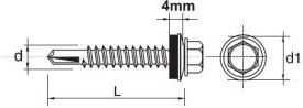 Essve Screw with Diameter M4.8 and Length 19mm