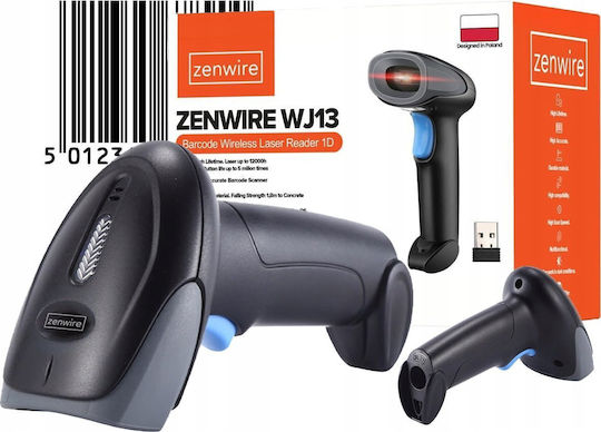 Zenwire Scanner portabil Wireless cu capacitate de citire a codurilor de bare 1D