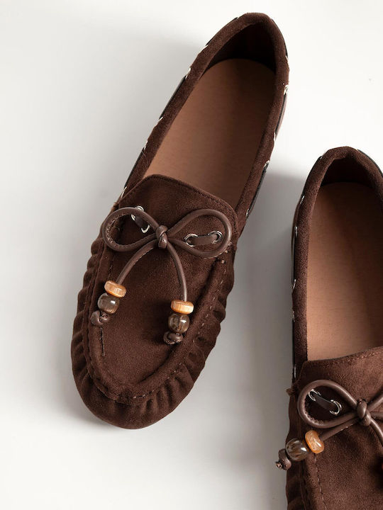 Bozikis Damen Loafers in Braun Farbe