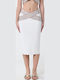 Midi Women's Skirt White