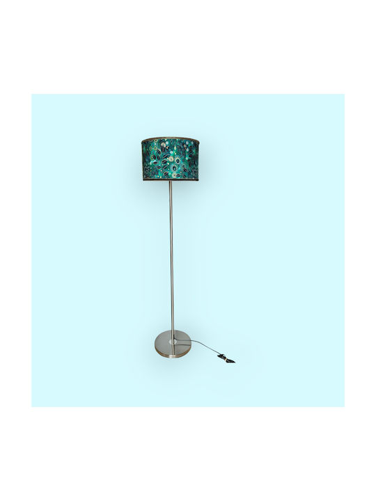 Oxygen Green Eyes Floor Lamp with Socket for Bulb E27 Silver