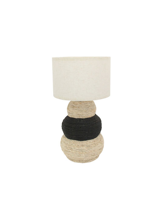InTheBox Nubia Tischlampe aus Seil LED mit Schwarz Schirm und Basis 2Stück