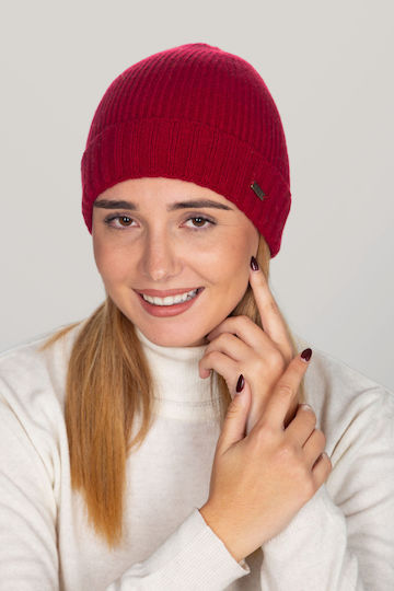 Beanie Beanie Knitted in Red color