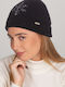 Beanie Γυναικείος Σκούφος Πλεκτός σε Μαύρο χρώμα