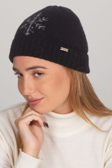 Beanie Frauen Beanie Gestrickt in Schwarz Farbe