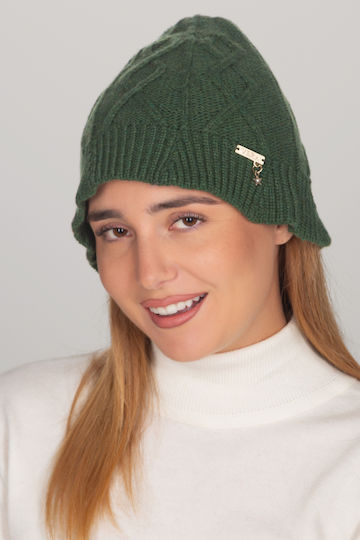 Beanie Frauen Beanie Gestrickt in Grün Farbe