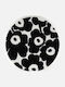Marimekko Oiva Unikko Плитка Керамична Бяла Чиния с Диаметър 25см