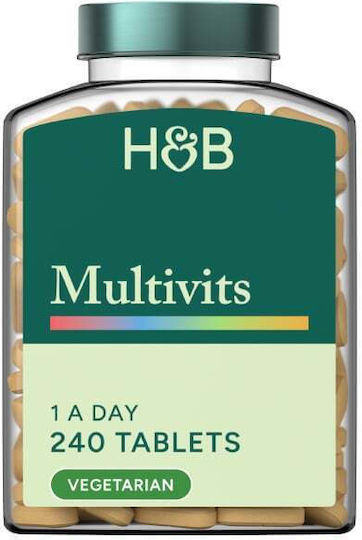 Holland & Barrett Πολυβιταμίνη για Ενέργεια, Ενίσχυση του Ανοσοποιητικού & το Νευρικό Σύστημα 240 ταμπλέτες