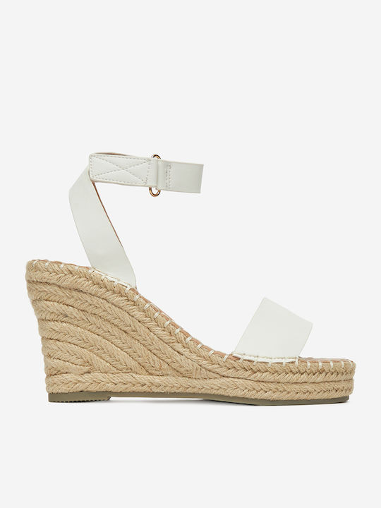 Deezee Damenplattformen im Espadrilles-Stil Weiß