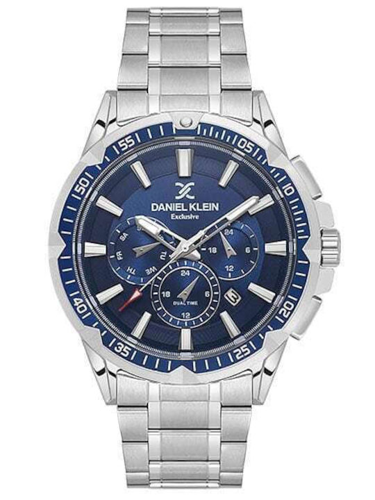 Daniel Klein Γυναικείο Ρολόι 53.5mm Μπαταρίας με Ασημί Μεταλλικό Μπρασελέ