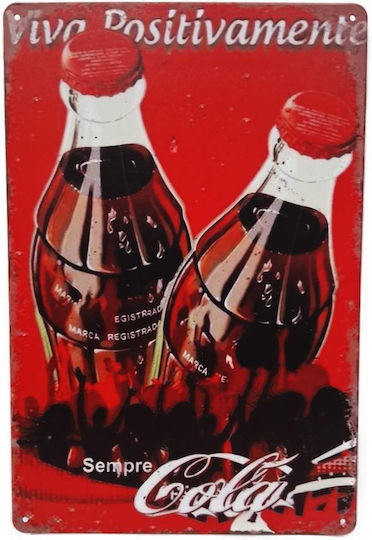 Μεταλλική Πινακίδα Sempre Cola 30x20cm