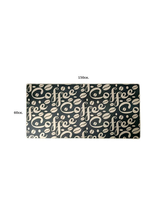 Kitchen Mat Runner with Anti-slip Underlay Coffee 60x150εκ.