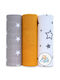 Ega Scutece din Bumbac Galben 60x80εκ. 3buc