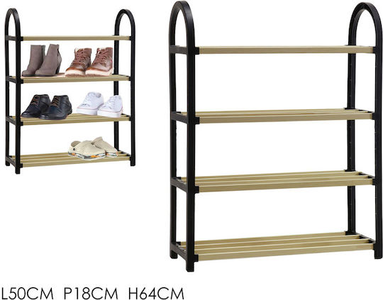 Plastic Shoe Organizer from Bamboo 64x18x49cm 634917