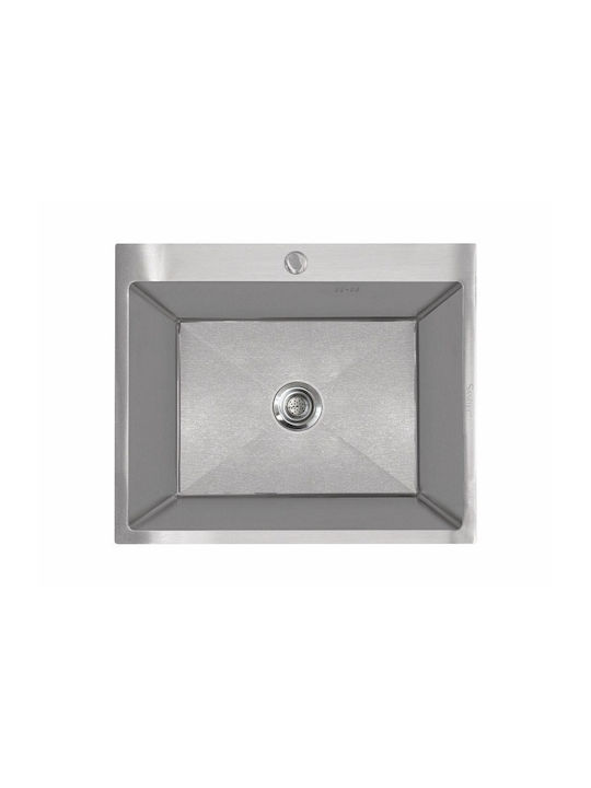 Sanitec Drop-In Sink Inox Satin W50xD50cm Silver