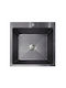 Sanitec Ένθετος Νεροχύτης Inox Μ50xΠ50cm Ασημί