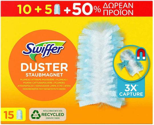 Swiffer Duster Φτερό Ξεσκονίσματος με Λαβή & Ανταλλακτικά 10τμχ