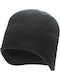 Σκουφάκι Διπλής Επένδυσης Αντιανεμικό Beanie Unisex Fleece Beanie Knitted in Black color