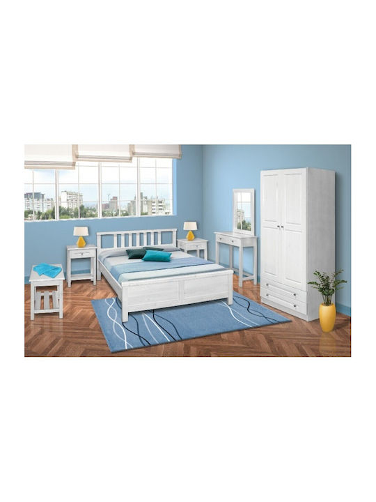 Set De Mobilier Pentru Dormitor Pin 150x200cm 7 Bucăți