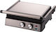 Kooper Tabletop Electric Grill Ribbed Plate 2000W Inox with Lid and Adjustable Thermostat