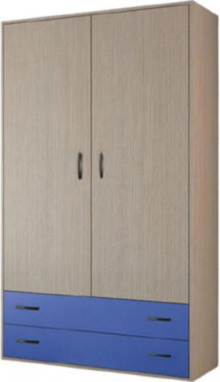 Double Door Wardrobe Blue 90x50x180cm