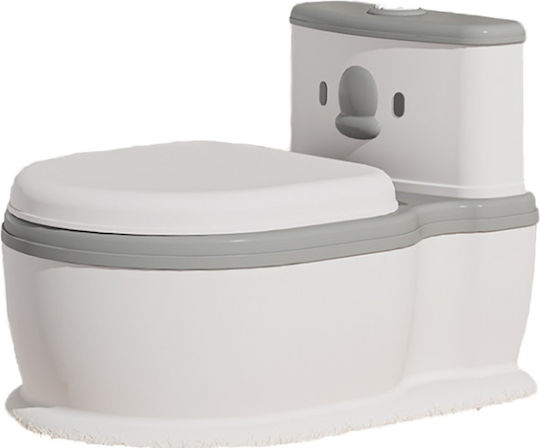 Little Mom Potty Bowl with Sounds & Lid Gray