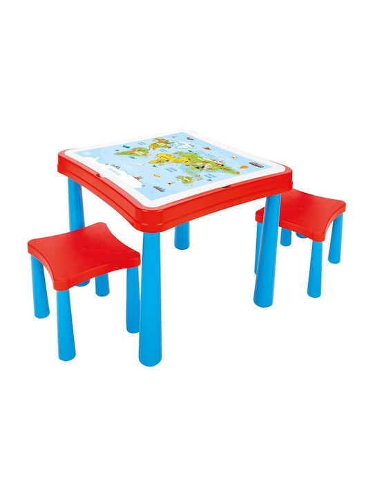 Set Masă cu Scaune pentru Copii din Plastic Multicolor Pilsan