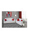 Living Room Furniture Set 3-Seater & 2-Seater White